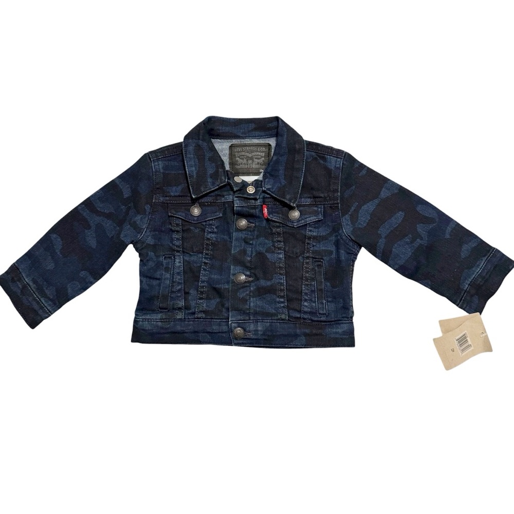Levi’s NWT Camo Blue Trucker Jean Jacket 12 Mo
